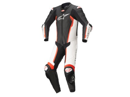 jednodílná kombinéza MISSILE 2  TECH-AIR kompatibilní  ALPINESTARS černá/bílá/červená fluo 2025 (Veľkosť 46)