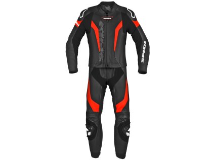 dvoudílná kombinéza LASER TOURING  SPIDI černá/fluo červená (Veľkosť 54)
