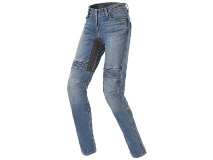 kalhoty  jeansy FURIOUS PRO LADY  SPIDI  dámské modré  středně seprané (Veľkosť 28)