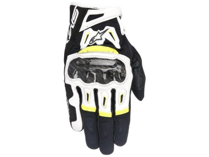 rukavice SMX-2 AIR CARBON  ALPINESTARS černé/bílé/žluté fluo 2025 (Veľkosť S)