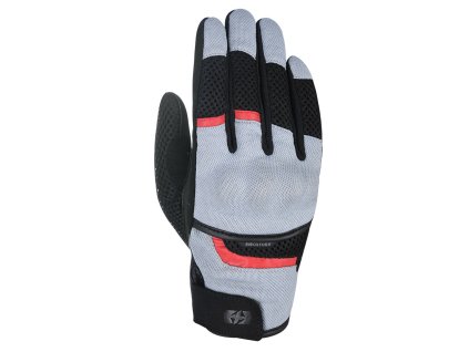 rukavice BRISBANE AIR  OXFORD šedé/černé/červené (Veľkosť S)