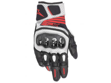 rukavice SP X AIR CARBON 2  ALPINESTARS černá/bílá/červená fluo 2025 (Veľkosť S)