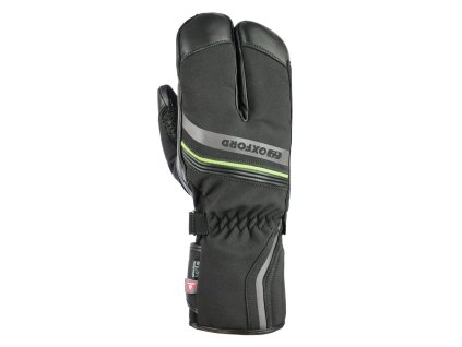 rukavice POLAR 10 DRY2DRY™  OXFORD černá/žlutá fluo (Veľkosť S)