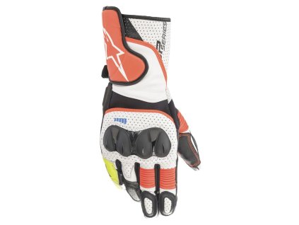 rukavice SP-2 ALPINESTARS biela/červená fluo/čierna 2025