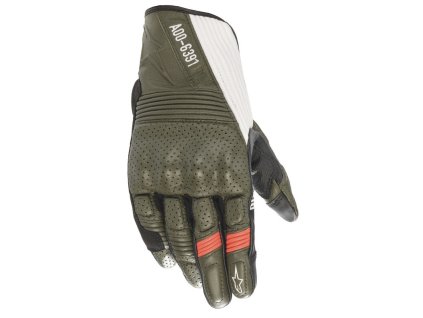 rukavice KEI kolekce DIESEL JEANS  ALPINESTARS zelená/černá/červená/bílá (Veľkosť L)