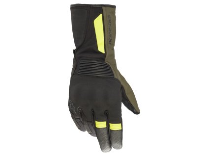 rukavice DENALI AEROGEL DRYSTAR  ALPINESTARS černá/zelená/žlutá fluo (Veľkosť S)