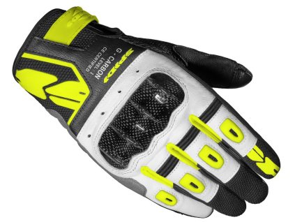 rukavice G-CARBON LADY  SPIDI  dámské černá/bílá/žlutá fluo (Veľkosť L)