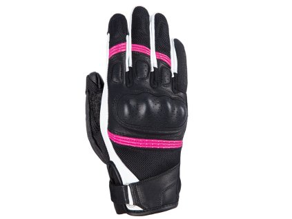 rukavice RP-6S  OXFORD  dámské černá/bílá/růžová (Veľkosť XS)