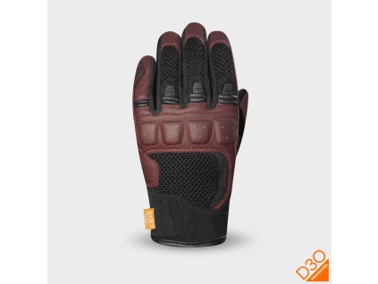 rukavice RONIN  RACER  dámské černá/červená burgundy (Veľkosť M)