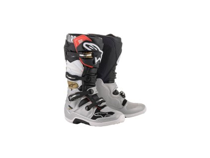 boty TECH 7  ALPINESTARS černá/stříbrná/bílá/zlatá 2024 (Veľkosť 38)