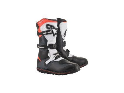 boty TECH TRIAL  ALPINESTARS černá/šedá/bílá/červená fluo 2026 (Veľkosť 38)