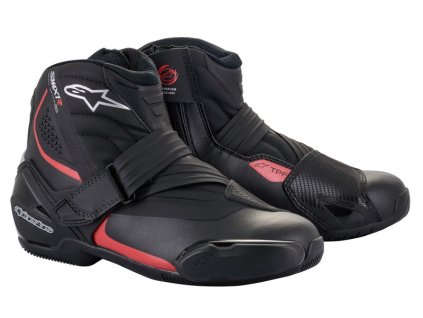 boty SMX-1 R  ALPINESTARS černá/červená 2025 (Veľkosť 38)