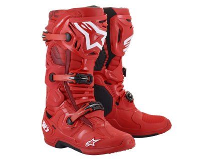 boty TECH 10  ALPINESTARS červená 2026 (Veľkosť 48)
