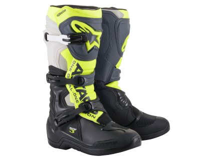 boty TECH 3  ALPINESTARS černá/šedá/žlutá fluo 2024 (Veľkosť 43)