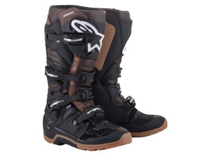 boty TECH 7 ENDURO  ALPINESTARS černá/tmavá hnědá (Veľkosť 48)