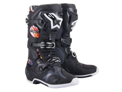 boty TECH 10 limitovaná edice RENEN  ALPINESTARS černá/šedá/bílá/multicolor (Veľkosť 42)