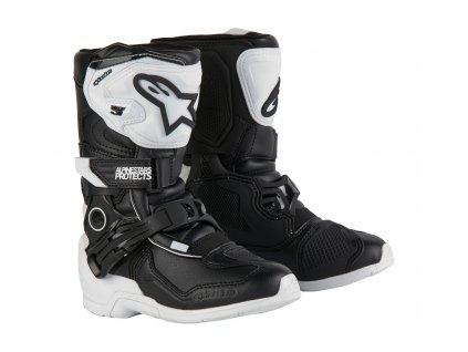 boty TECH 3S KIDS  ALPINESTARS  dětské bílá/černá 2025 (Veľkosť 28)