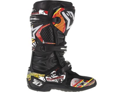 sada polepů pro boty TECH 10 model 2014 až 2018  ALPINESTARS červená/bílá/žlutá (Veľkosť 7-10/40)
