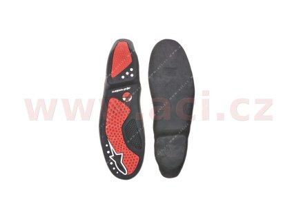 podrážky pro boty SMX 5/SMX 1  ALPINESTARS černé/červené  pár (Veľkosť 42)