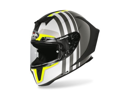 přilba GP 550 S SKYLINE  AIROH bílá/černá/fluo-matná (Veľkosť XL)