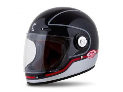 prilba Fibre Jawa Sport CASSIDA čierna/strieborná/červená