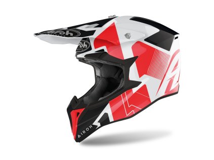 přilba WRAAP Raze  AIROH červená lesklá 2023 (Veľkosť XXL)