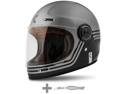 přilba Fibre Super Hooligan  CASSIDA černá/metalická šedá (Veľkosť 2XL (63 až 64 cm))