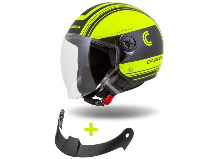 přilba Handy Metropolis Safety  CASSIDA žlutá fluo/černá/reflexní šedá 2026 (Veľkosť XS (53 až 54 cm))