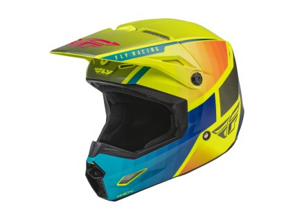přilba KINETIC DRIFT  FLY RACING - USA modrá/hi-vis/šedá (Veľkosť 2XL)