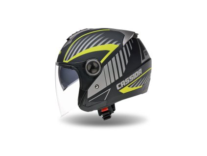 přilba Magnum  CASSIDA černá matná/šedá/žlutá fluo (Veľkosť XS)