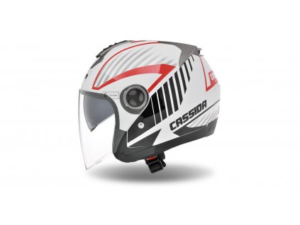 přilba Magnum  CASSIDA černá/bílá/červená (Veľkosť XS)
