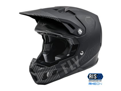 přilba FORMULA CC PRIMARY  FLY RACING černá matná/šedá (Veľkosť XL)