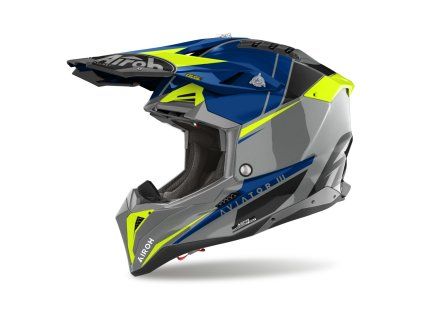 přilba AVIATOR 3 Push  AIROH modrá 2025 (Veľkosť XL)