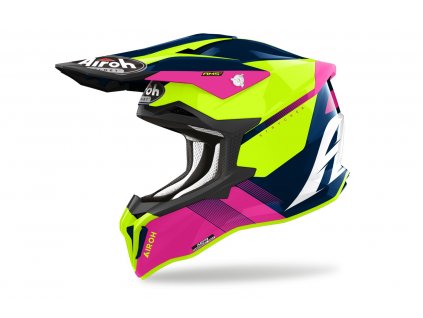 přilba STRYCKER Blazer  AIROH modrá/růžová 2025 (Veľkosť M)