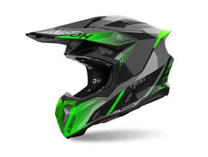 přilba TWIST 3 Shard  AIROH lesklá zelená 2025 (Veľkosť XS)