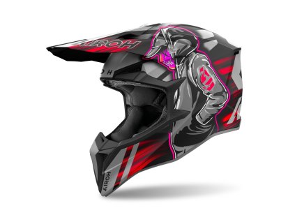 přilba WRAAAP Cyber  AIROH matná červená 2026 (Veľkosť 2XS)