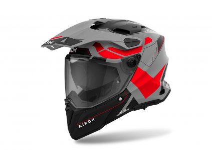 přilba COMMANDER 2 Reveal  AIROH matná červená fluo 2026 (Veľkosť XS)