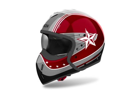 přilba J110 Command  AIROH lesklá rudá 2025 (Veľkosť XS)
