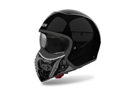 přilba J110 Paesly  AIROH lesklá černá 2025 (Veľkosť XS)