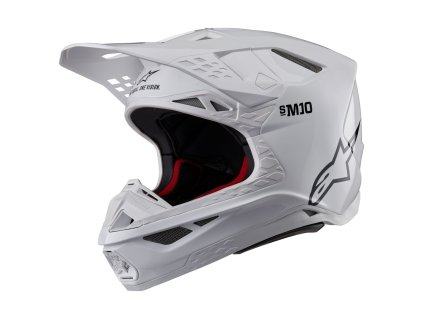 přilba SUPERTECH S-M10 SOLID  ALPINESTARS bílá 2026 (Veľkosť XS (obvod 53 - 54 cm))