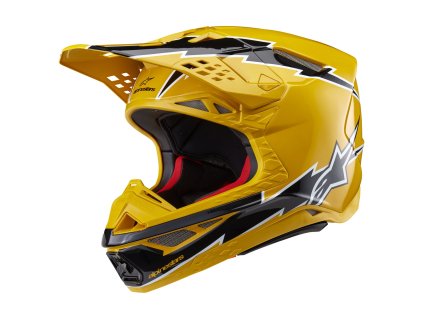 přilba SUPERTECH S-M10 AMPRESS  ALPINESTARS černá/žlutá 2025 (Veľkosť L (obvod 59 - 60 cm))