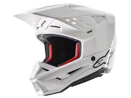 přilba S-M5 SOLID  ALPINESTARS bílá 2026 (Veľkosť XS (obvod 53 - 54 cm))