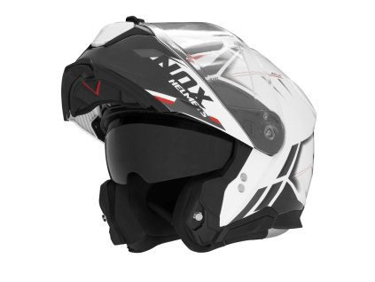 přilba N967 SYNCHRO  NOX bílá černá červená 2025 (Veľkosť XS)