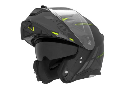 přilba N967 SYNCHRO  NOX černá matná neon žlutá 2025 (Veľkosť XS)