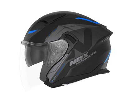 přilba N130 KLINT  NOX černá matná modrá 2024 (Veľkosť XS)