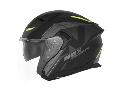 přilba N130 KLINT  NOX černá matná žlutá 2024 (Veľkosť XS)