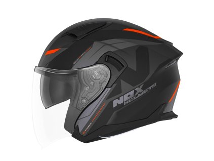 přilba N130 KLINT  NOX černá matná oranžová 2024 (Veľkosť XS)