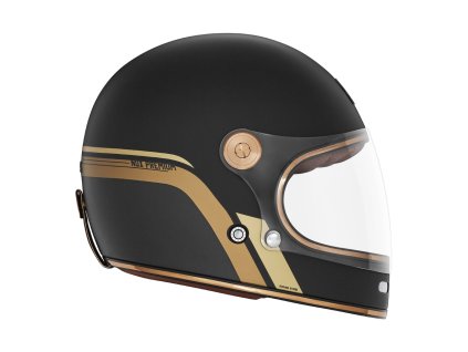 přilba REVENGE  NOX PREMIUM černá matná zlatá 2025 (Veľkosť XL)