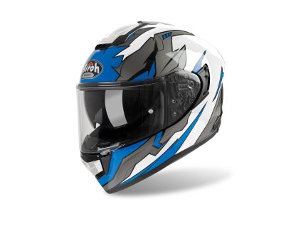 přilba ST 501 BIONIC  AIROH bílá/modrá (Veľkosť XL)