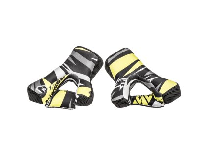 lícnice interieru pro přilby Cross Pro 2  CASSIDA žlutá fluo/černá/bílá/šedá (Veľkosť XS)